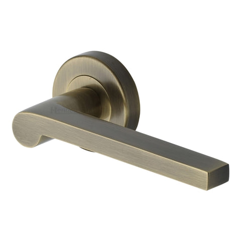 Metro Mid Century Lever Handle on Round Rose