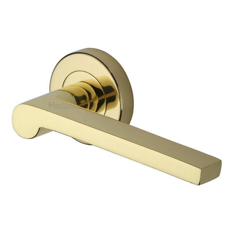 Metro Mid Century Lever Handle on Round Rose