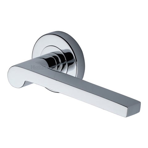 Metro Mid Century Lever Handle on Round Rose