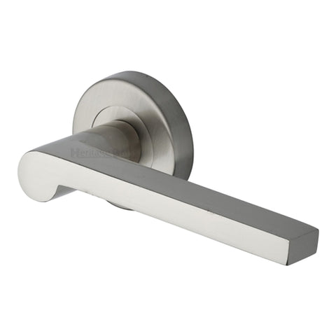 Metro Mid Century Lever Handle on Round Rose