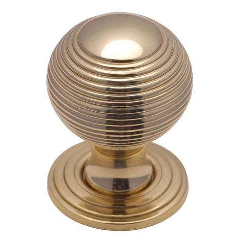 Reeded Cabinet Knob with Base