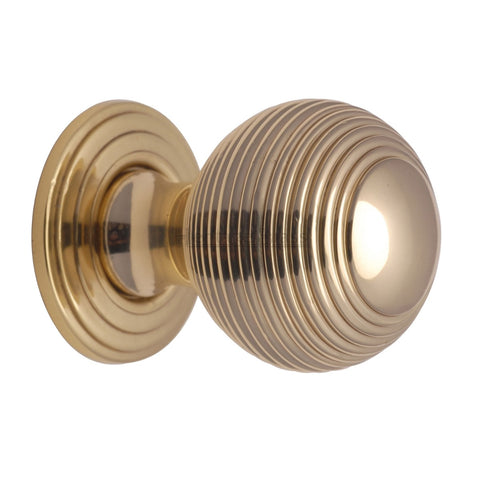 Reeded Cabinet Knob with Base