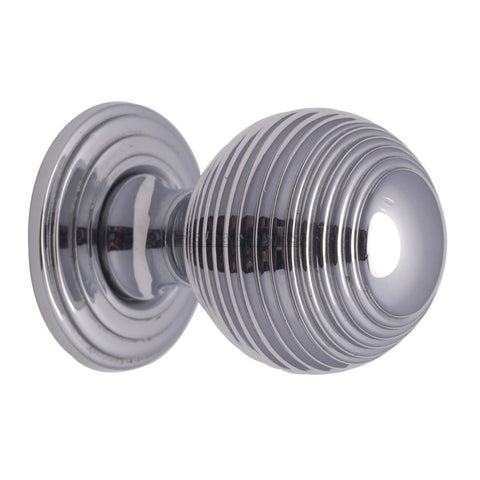 Reeded Cabinet Knob with Base