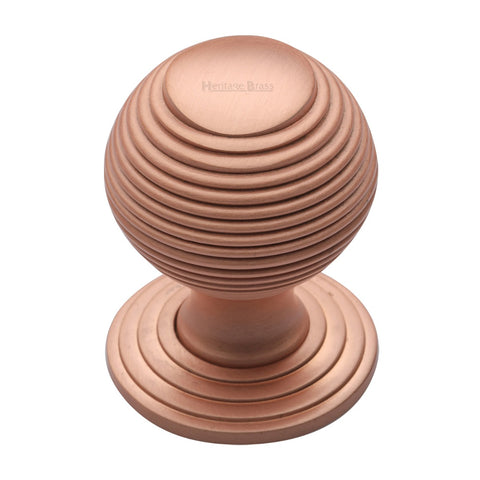 Reeded Cabinet Knob with Base